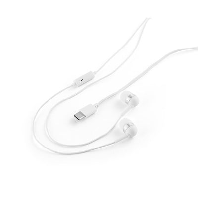 PRESLEY. Recycled ABS earphones with built-in microphone