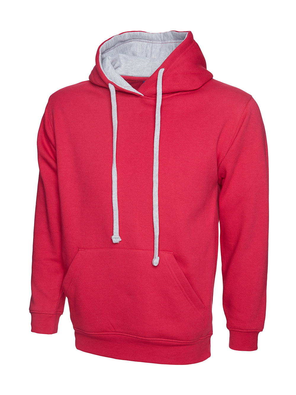 Branded Contrast Hooded Sweatshirt