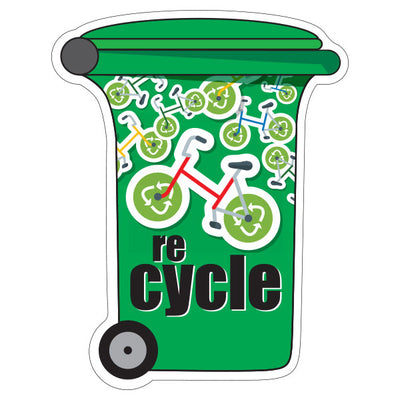 Recycling Wheelie Bin Magnet Printed Full Colour