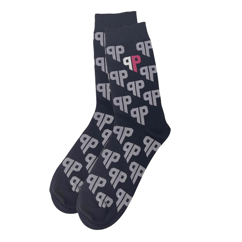 Branded Jacquard Knitted Cotton Socks
