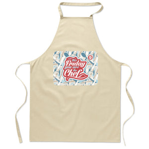 Kitchen apron in cotton Beige