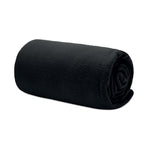 RPET fleece travel blanket Black