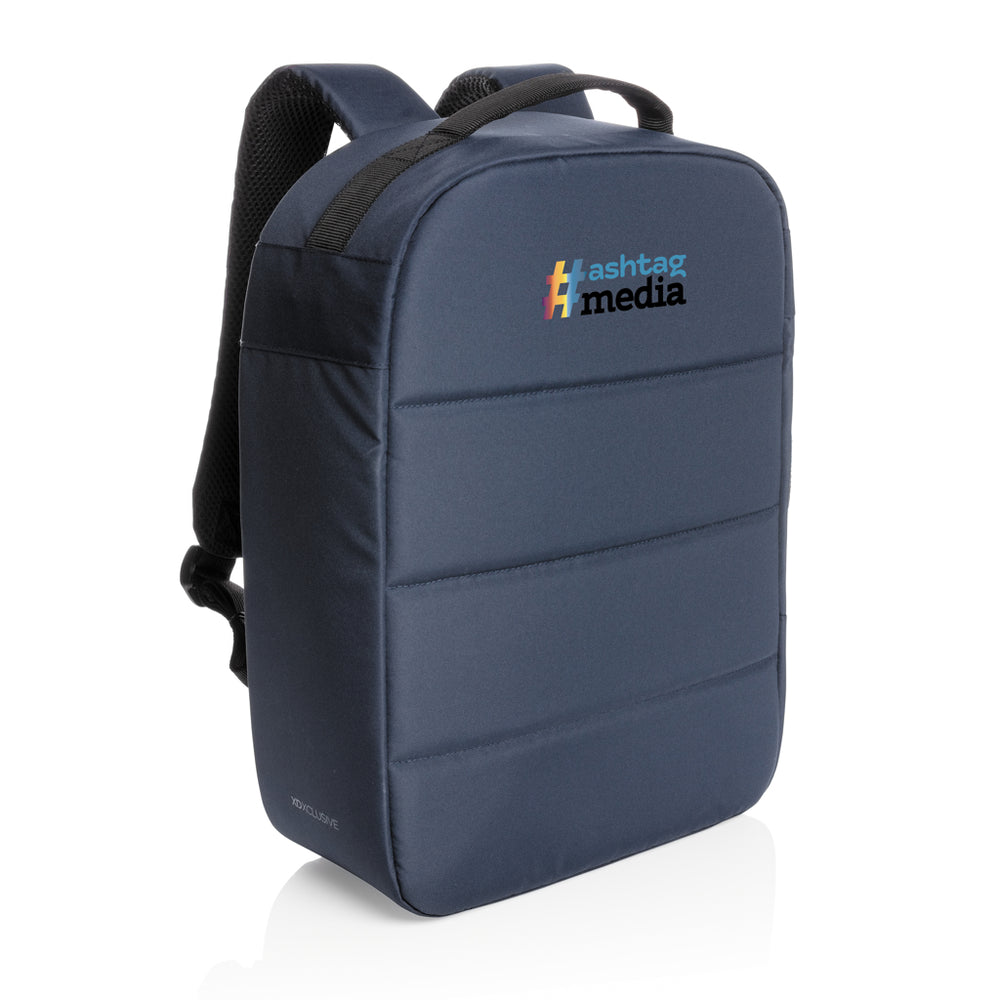 Branded Impact AWARE™ RPET anti-theft 15.6" laptop backpack