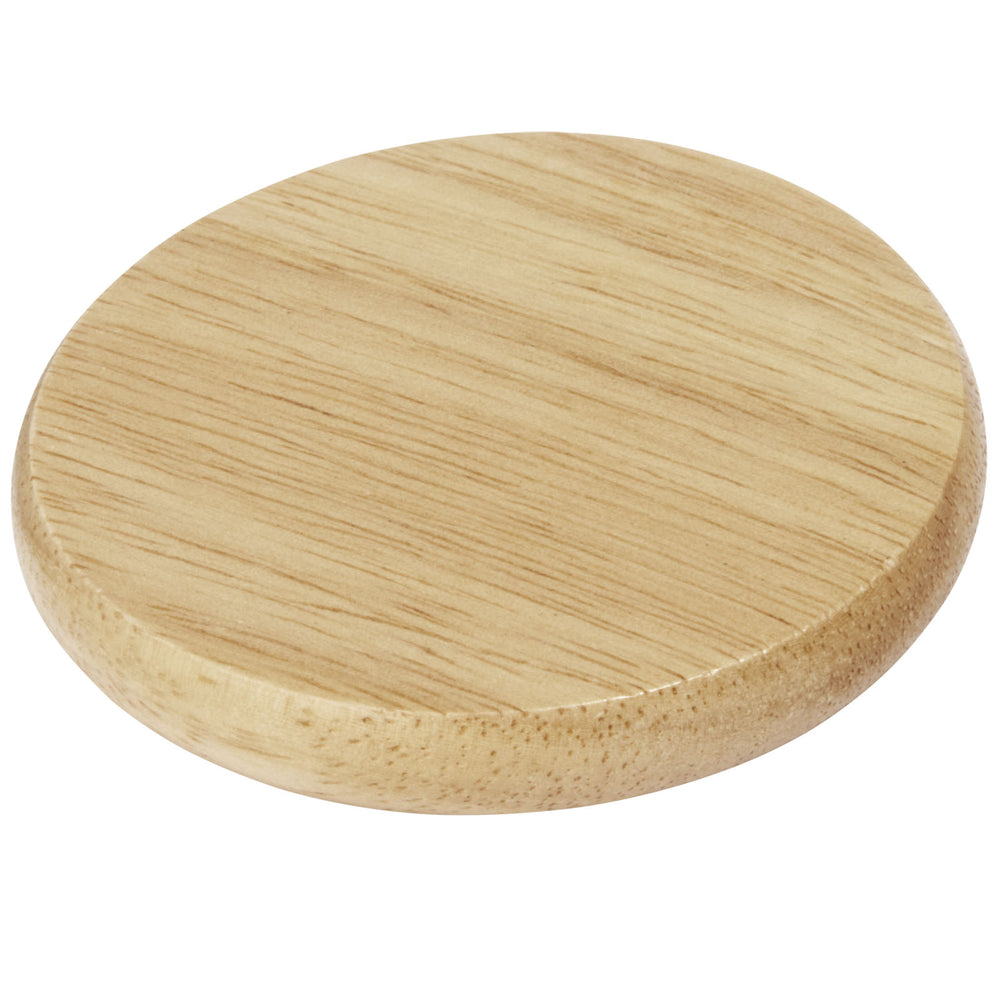 Branded Scoll wooden coaster with bottle opener
