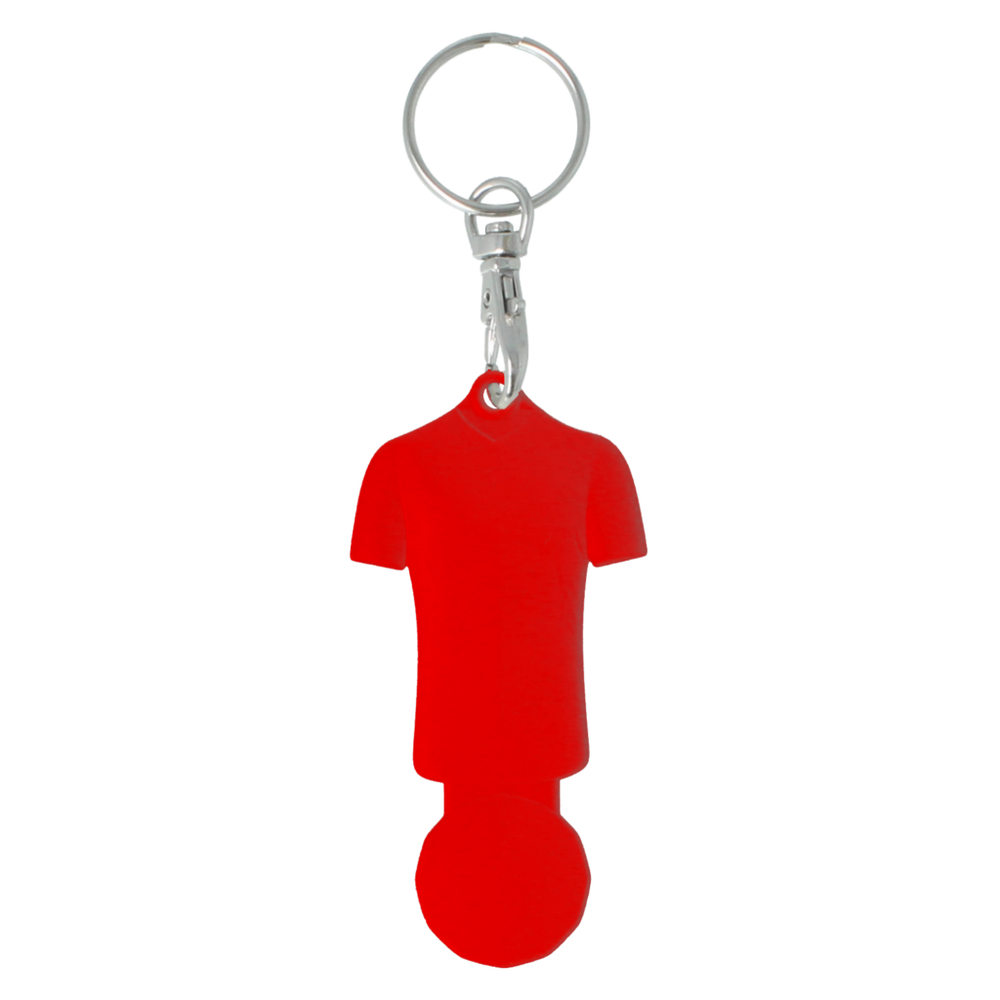 Football Shirt Shaped Trolley Coin Keyring