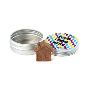 Reusable Aluminium Tin of House Shaped Seed Bombs