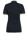 Kustom Kit Ladies St Mellion Tipped Cotton Piqué Polo Shirt Navy/Yellow