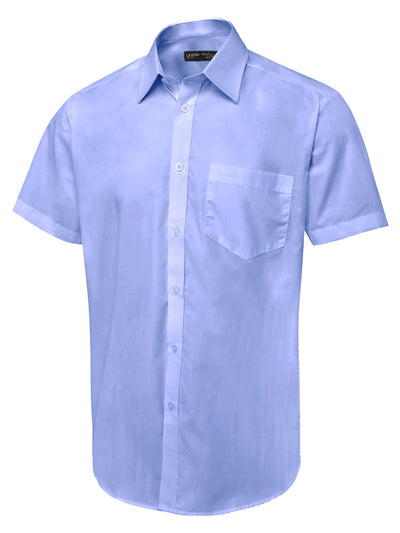 Branded Men's Short Sleeve Poplin Shirt
