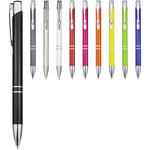 Moneta aluminium click ballpoint Blue ink pen