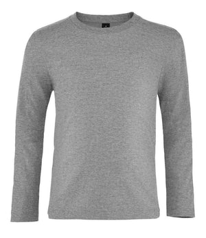 SOL'S Kids Imperial Long Sleeve T-Shirt Grey Marl