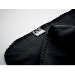 RPET fleece travel blanket Black