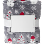 Branded Melsomby Flannel fleece snowmen blanket (260 gr/m2)