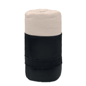 RPET fleece travel blanket Beige
