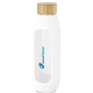 Tidan 600 ml borosilicate glass bottle with silicone grip