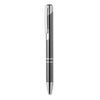 Push button pen with black ink in titanium