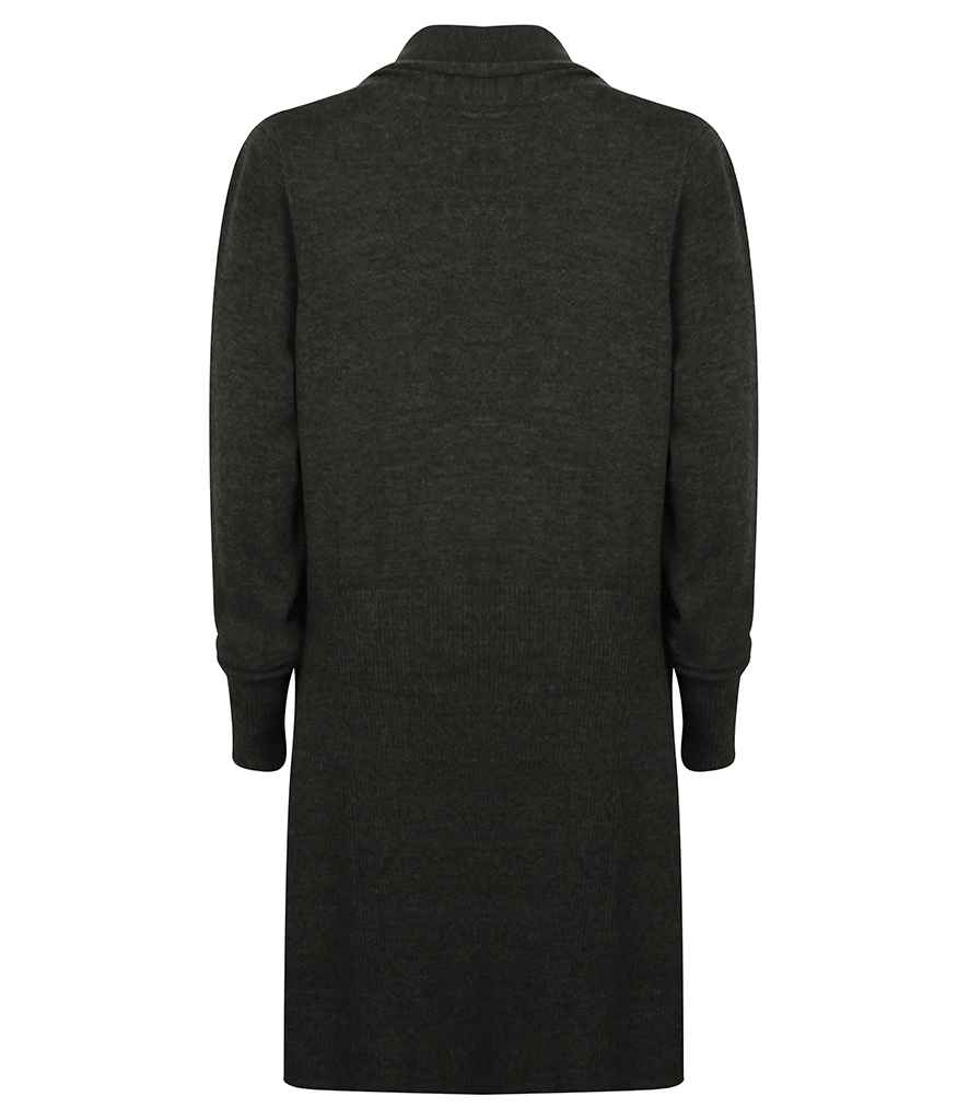 Branded Henbury Ladies Longline Open Cardigan