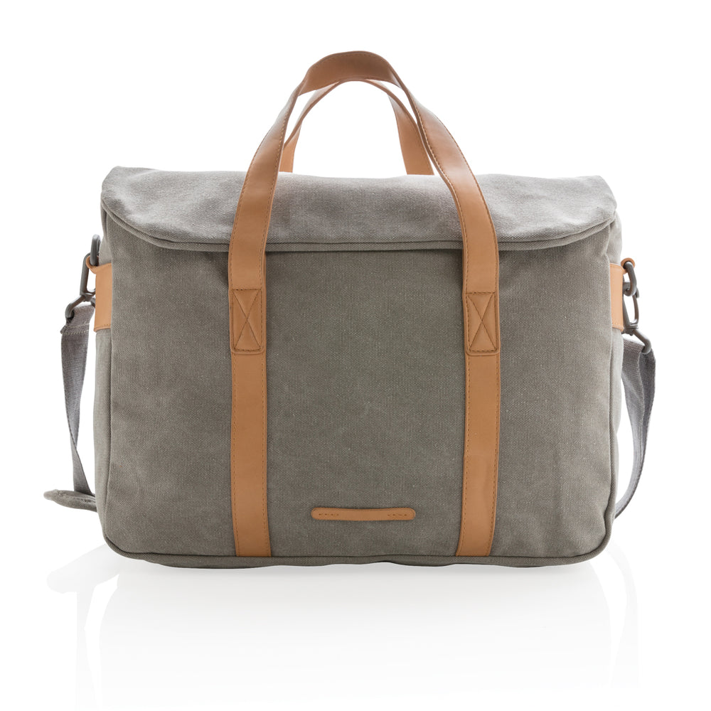 Branded Canvas laptop bag PVC free
