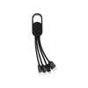 Branded 4-in-1 cable with carabiner clip