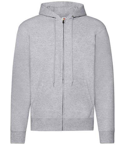 Fruit of the Loom Classic Zip Hooded Sweatshirt Heather Grey