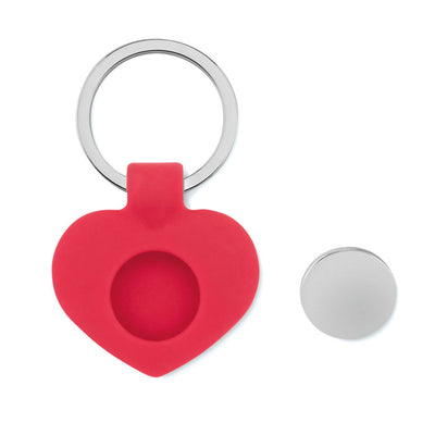 Silicone key ring with token