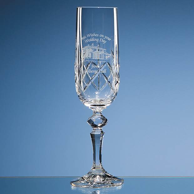 Branded 180ml Flamenco Crystalite Panel Champagne Flute