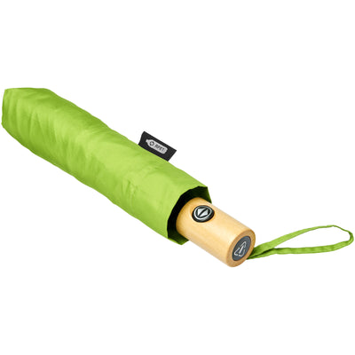 Branded Bo 21" foldable auto open/close recycled PET umbrella
