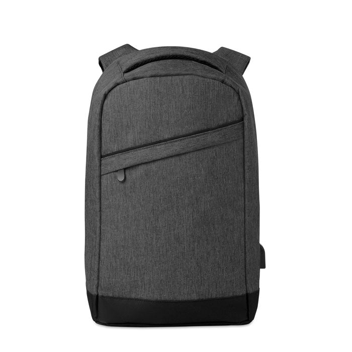 Branded 2 tone backpack incl USB plug
