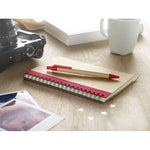 Branded B6 recycled notebook with pen