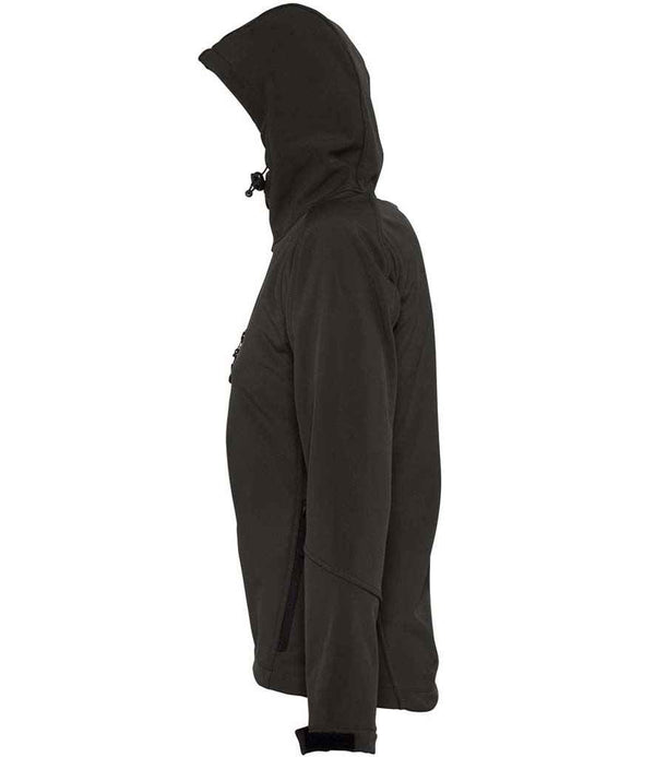SOL'S Ladies Replay Hooded Soft Shell Jacket Black