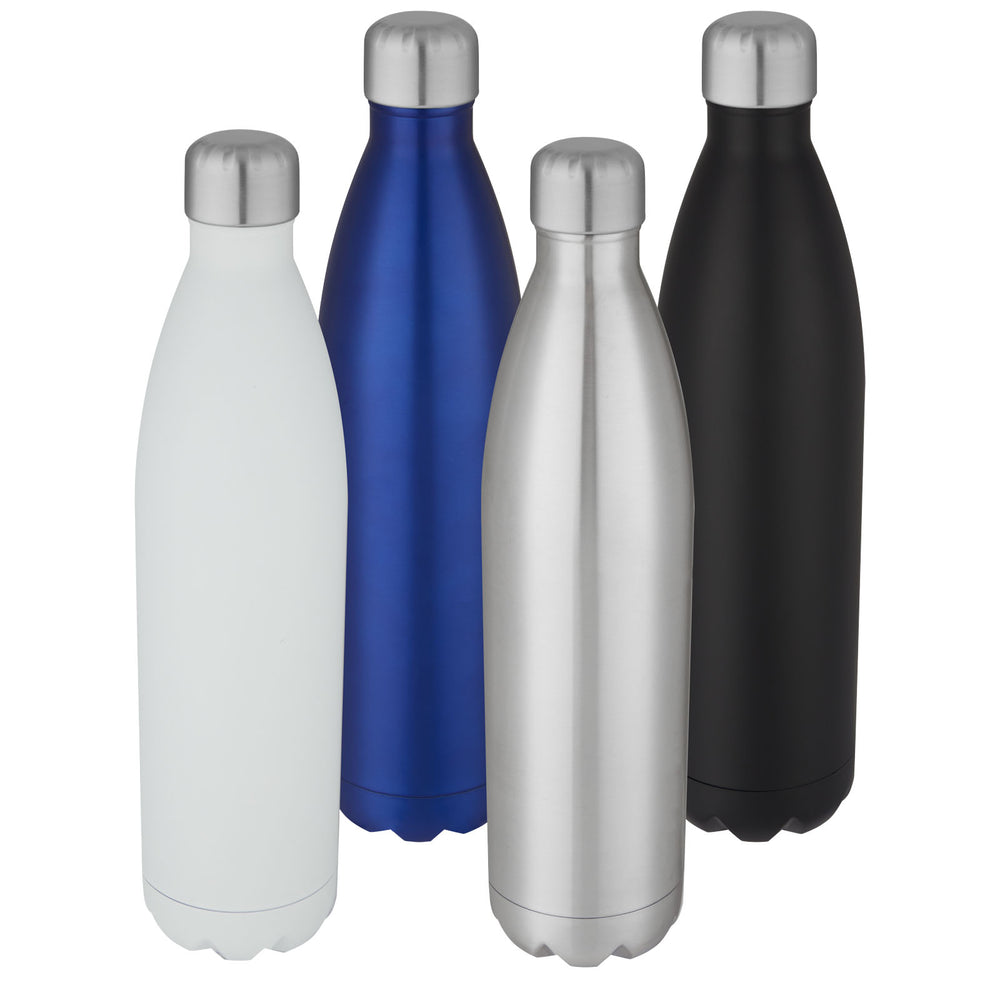 Branded Cove 1 L vacuum insulated stainless steel bottle