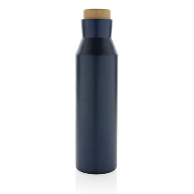 Branded Gaia RCS certified recycled stainless steel vacuum bottle