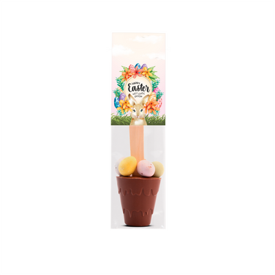 Easter, Eco Info Card, Hot Choc Spoon with Speckled Eggs, Bespoke