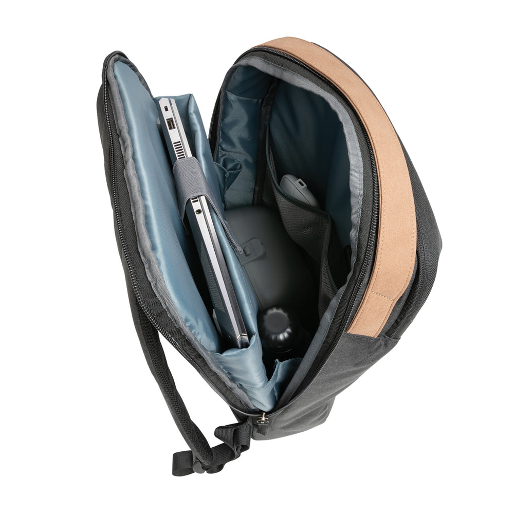 Branded Impact AWARE™ 300D two tone deluxe 15.6" laptop backpack