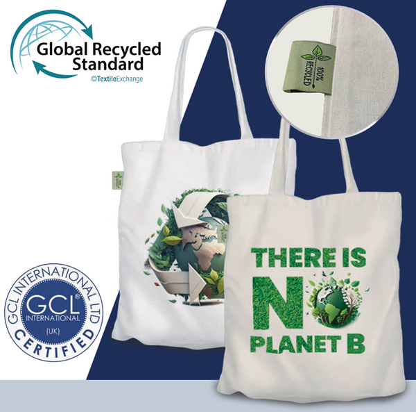 Branded 5oz Recycled Cotton Tote Bag
