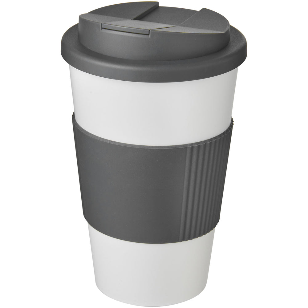 Branded Americano® 350 ml tumbler with grip & spill-proof lid