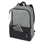 Branded Reclaim 15" GRS recycled two-tone laptop backpack 14L
