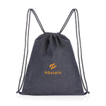 Impact AWARE™ recycled denim drawstring backpack