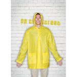 Branded PVC raincoat with hood