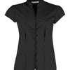 Kustom Kit Ladies Cap Sleeve V Neck Tailored Continental Blouse
