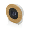 Branded Utah RCS rplastic and bamboo LCD desk clock