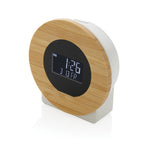 Branded Utah RCS rplastic and bamboo LCD desk clock