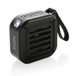 Branded 3W RCS recycled plastic wireless sunwave solar speaker