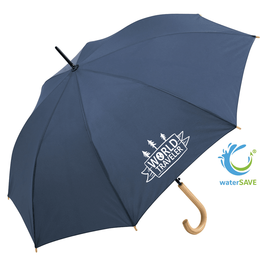 Fare ÖkoBrella Automatic Opening Umbrella with Wooden Crook Handle - 1000mm
