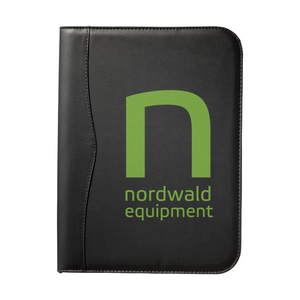 Ebony A4 zippered portfolio