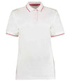 Kustom Kit Ladies St Mellion Tipped Cotton Piqué Polo Shirt White/Red