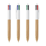 BIC® 4 Colours Wood Style, White/Natural