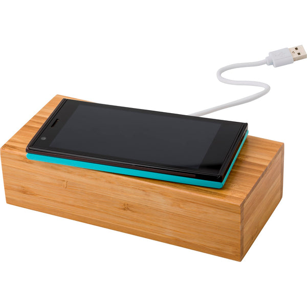 Rexcine Bamboo wireless charger and clock