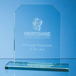 Branded 15cm x 10cm x 12mm Jade Glass Honour Award
