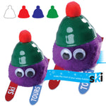 Logobugs Wearing Hats Skier