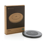 Branded Terra RCS recycled aluminium 10W wireless charger